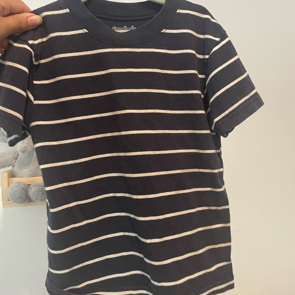 Navy striped top